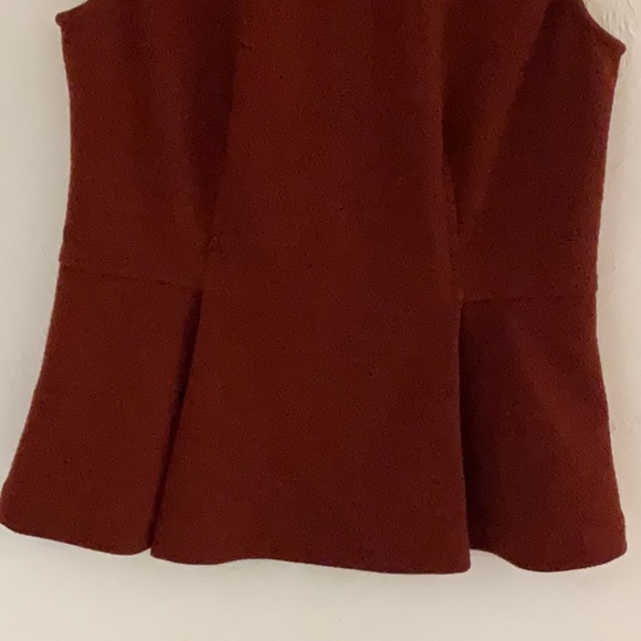 Ann Taylor Petite Textured Sleeveless Top, Size SP, Marron/Brown - Picture 5 of 8